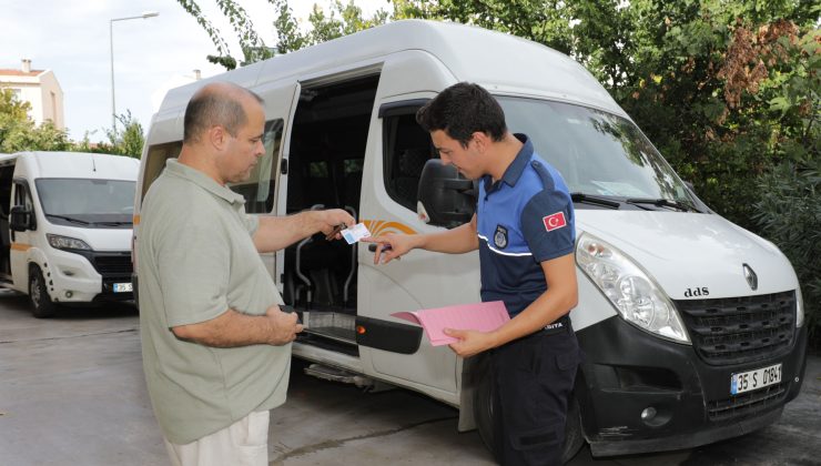 Narlıdere’de öğrencilerin güvenliği için servis araçları denetlendi